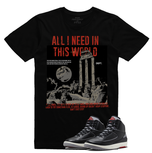 This World Tee (Blk/Red)