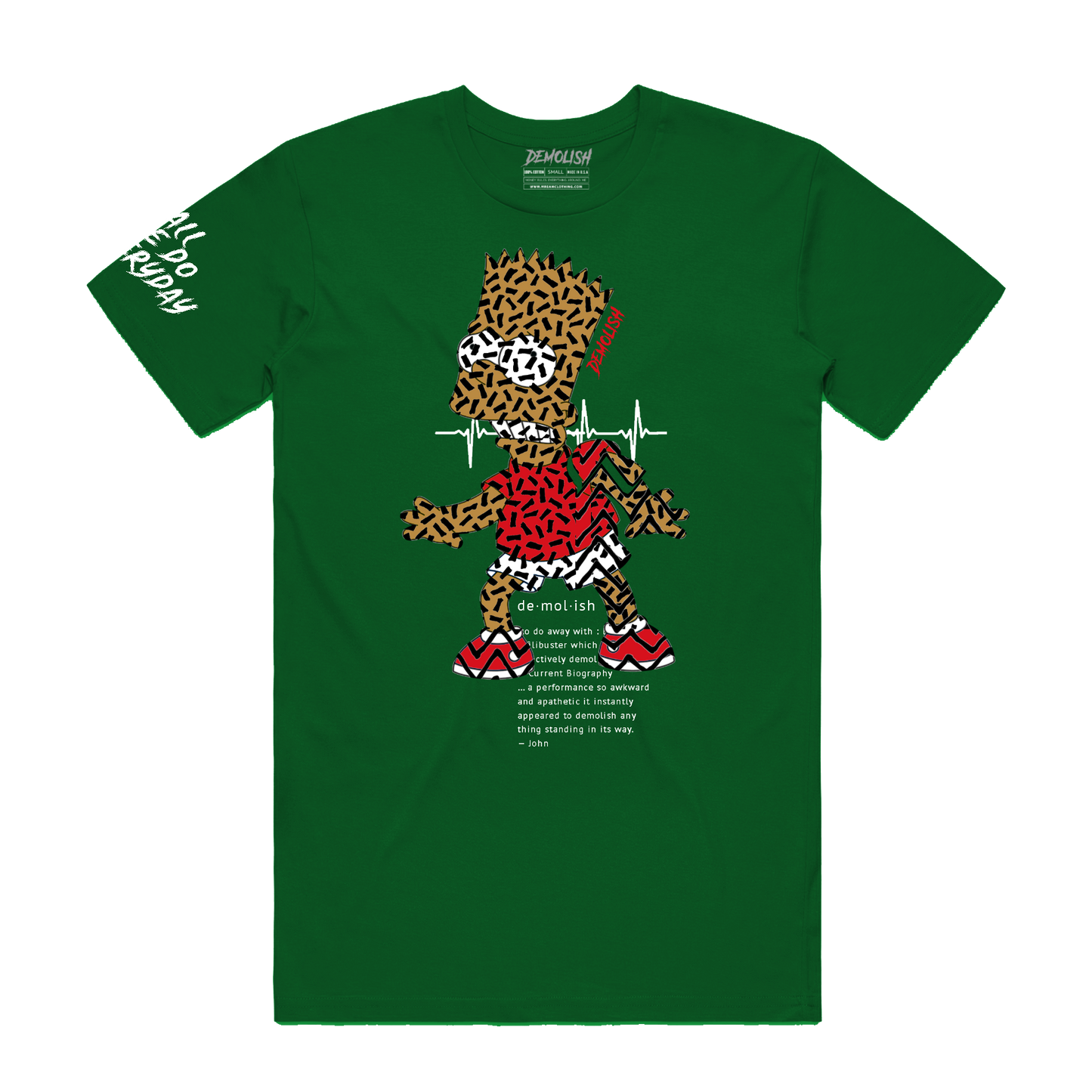 Bart Puzzled Tee (Green) /D8