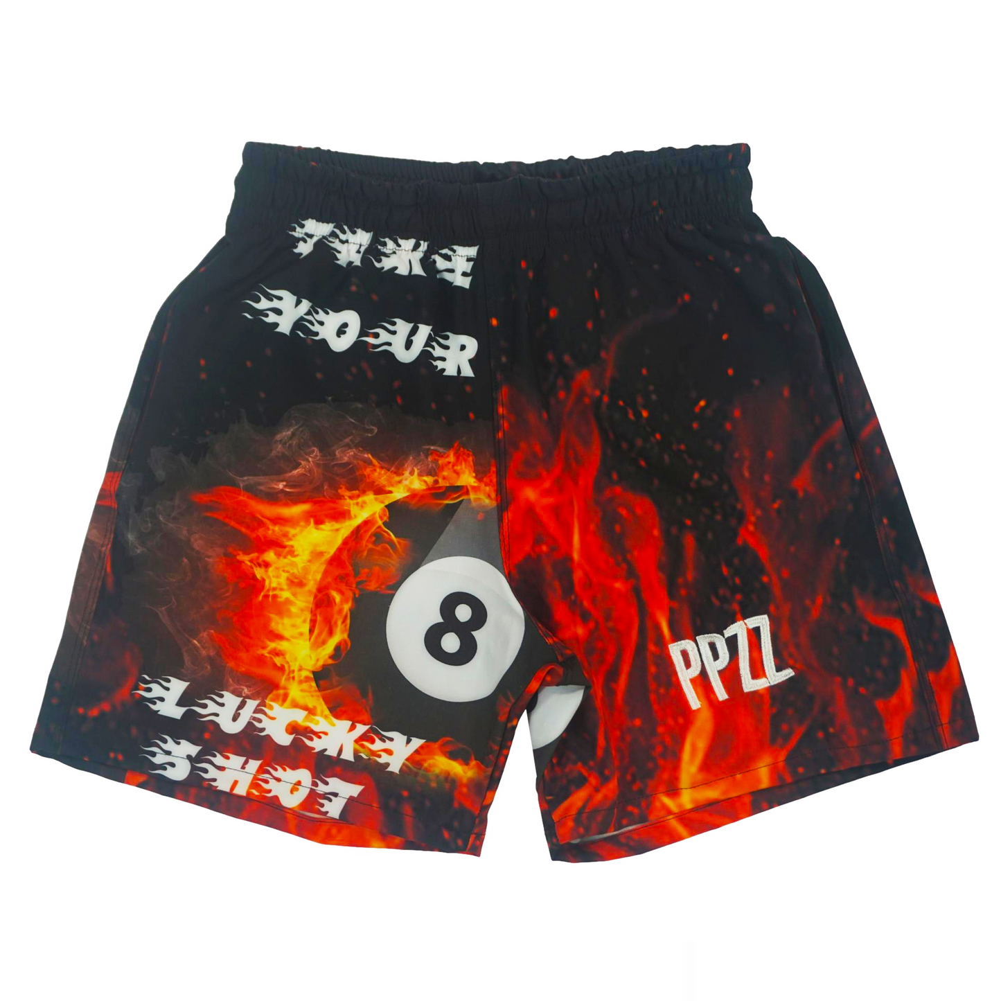 PPZZ x Rich People Lucky Shot Shorts (Blk/Flames) /D2