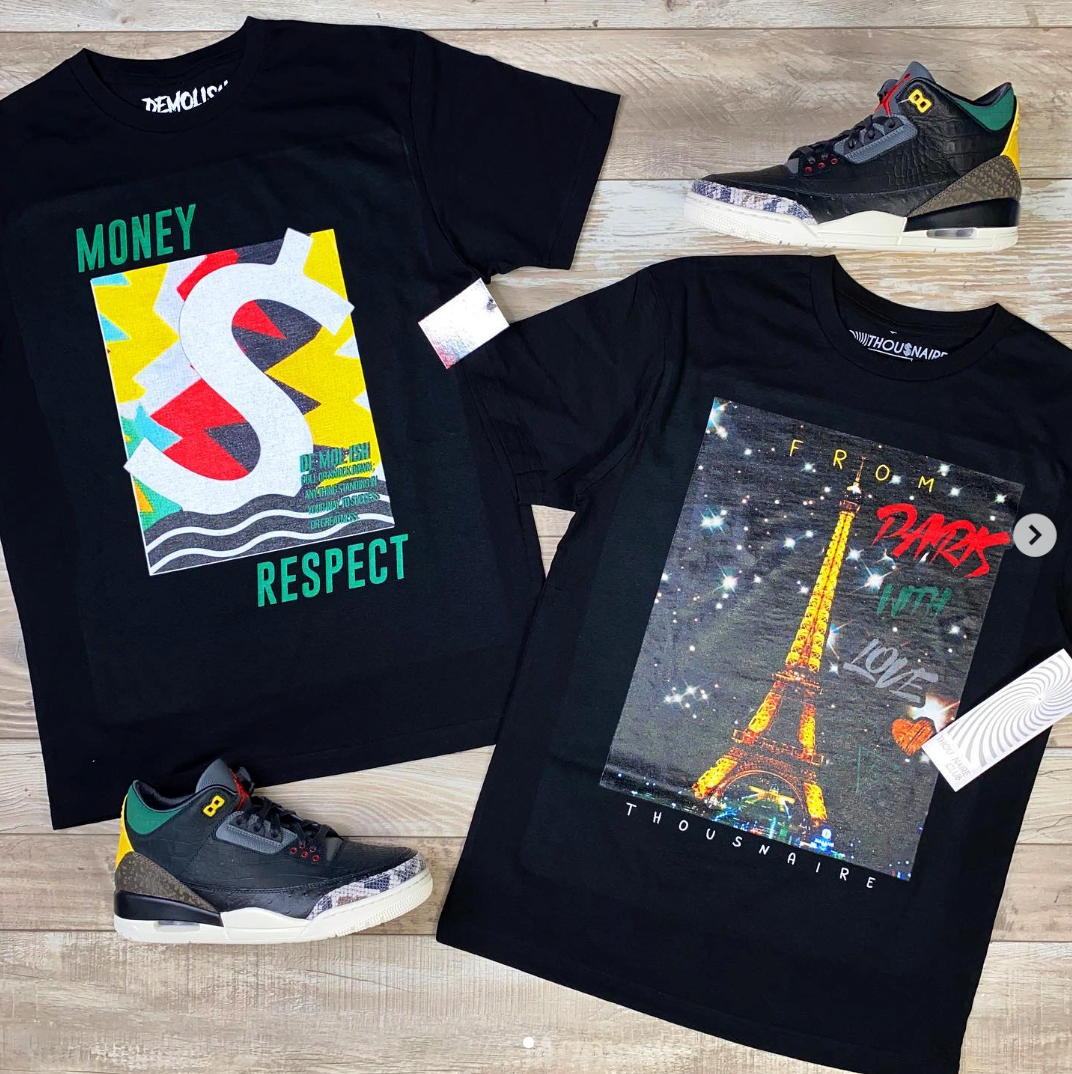 Money Respect Wave Animal Tee (Blk/Green/Red/Yllw)