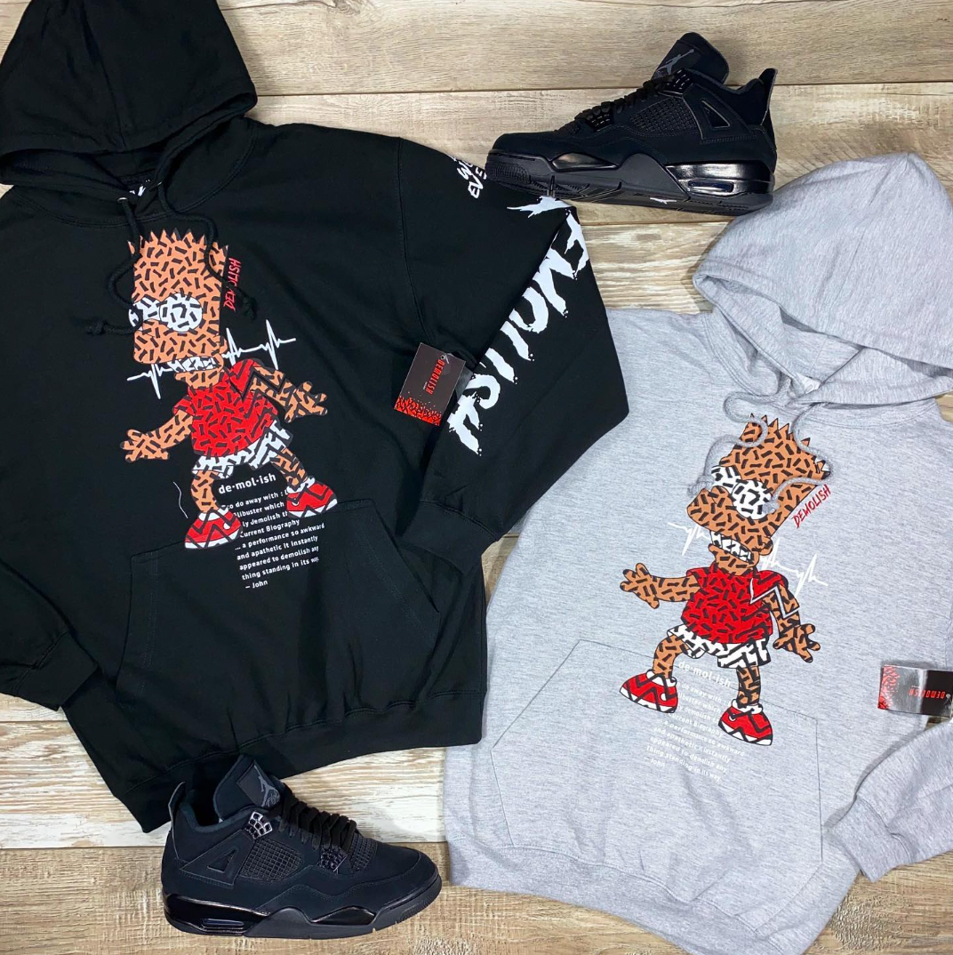 Bart Puzzled Hoodie (Grey) /D10
