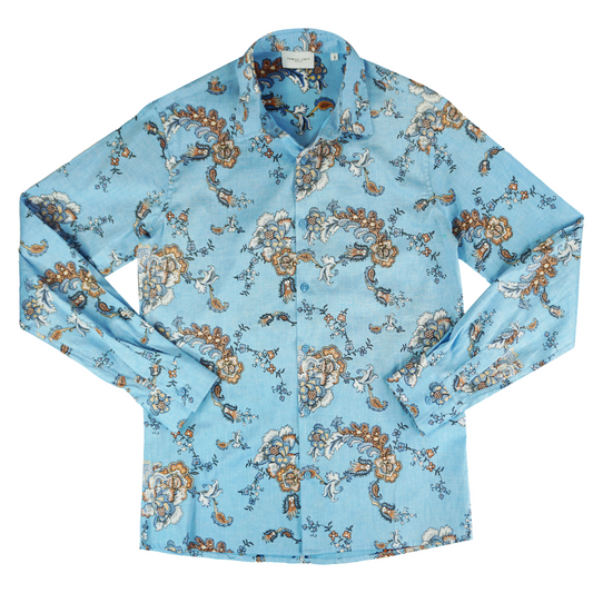 Bloom Button Down Shirt (Blue) /D18