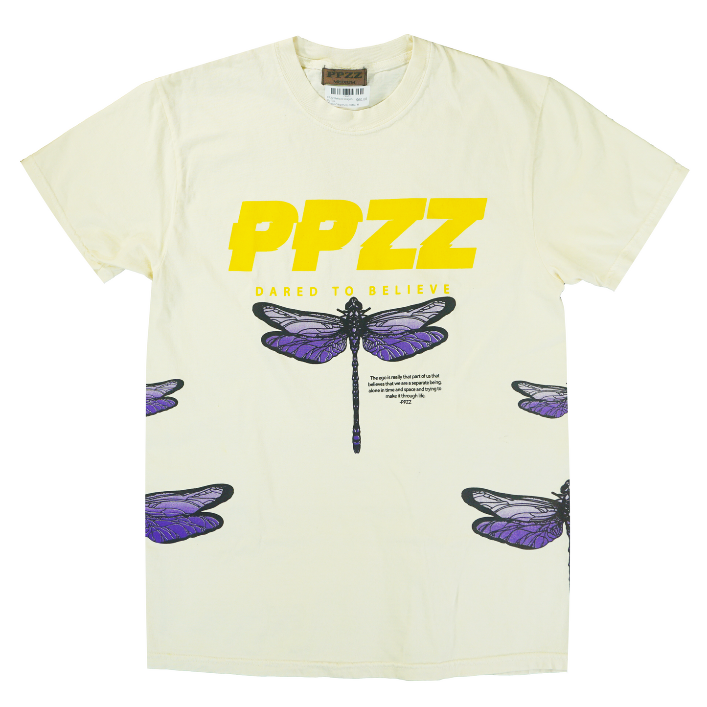 PPZZ Believe Dragon Fly Tee (Cream/Yllw/Purp) /D16