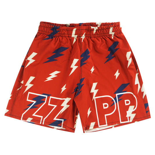 PPZZ x Rich People Bolt Shorts (Ash Red/Navy) /D10
