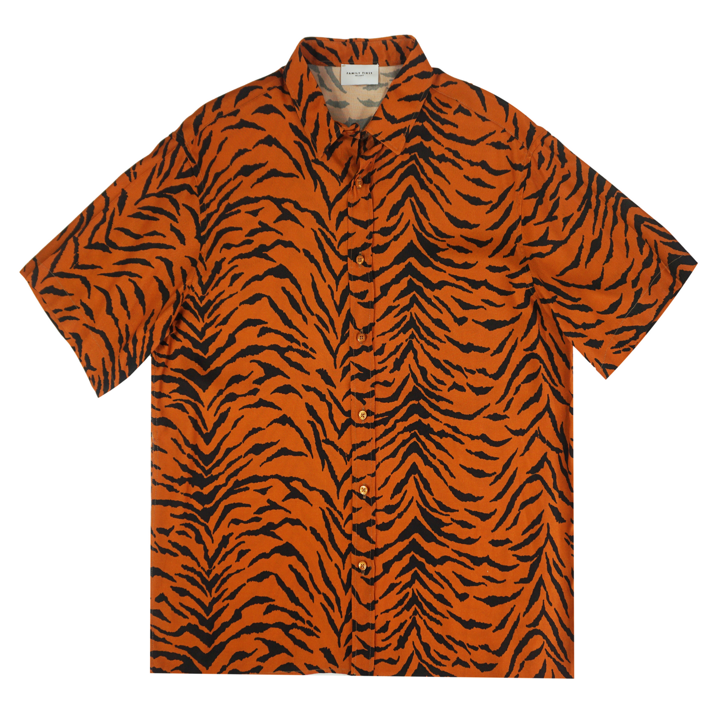 Tiger Button Down Shirt (Orange) /D18